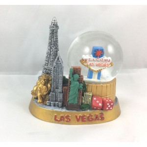 Polyresin stand- snow globe