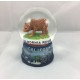 polyresin stand- snow globe- CALIFORNIA